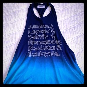 SoulCycle ombré blue Zella “Athlete Legend” racerback tank